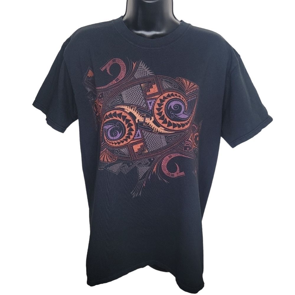 Nancy Lenches "Mata Ortiz" Potery Wearable Art T-SHIRT Size Medium
